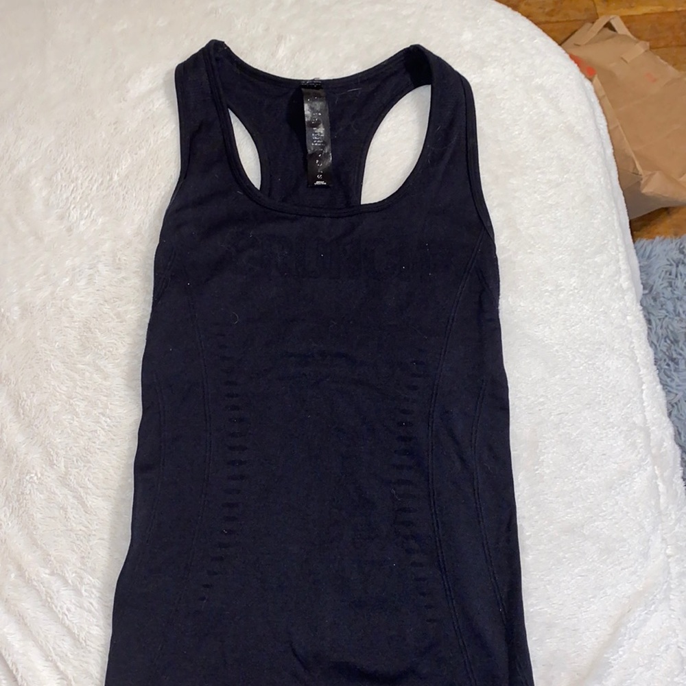 Black racer back workout tank
